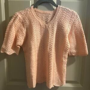 Handmade soft pink crochet top